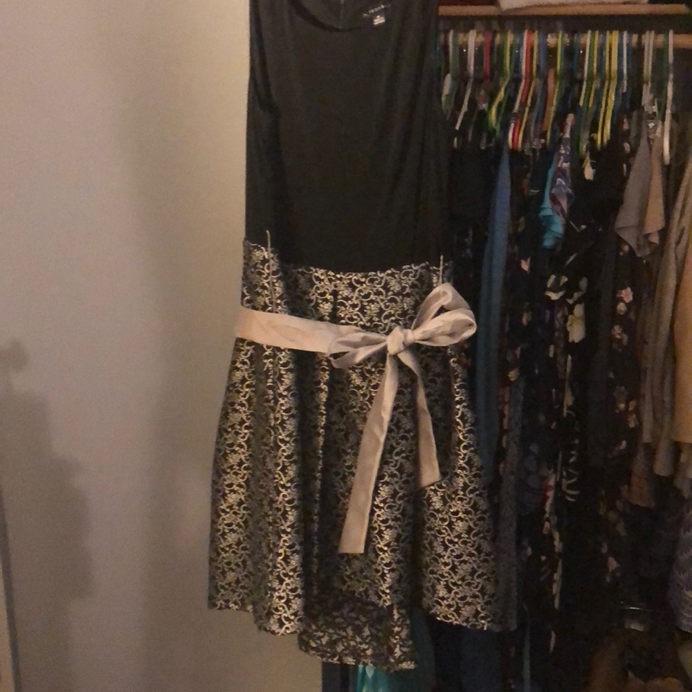 Black and silver dress